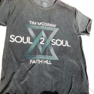 Black Tim McGraw & Faith Hill 2006 tee shirt, Soul 2 Soul, Medium